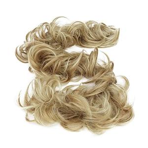 CAISHA Hairpiece Hair Wrap Heat-resistant Synthetic Fibres Curly Messy Updo Blonde Mix HW33