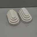 Heavy Duty Resin Bookends for Shelves - Modern Layered Arch Design, Aesthetic Home Decor,Stylish Decorative Book Ends