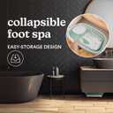 HoMedics Smart Space Elite Footbath with Heat Boost, Collapsible, Invigorating Bubble Massage, 3 Pedicure Attachments, Safe to Use Bath Salts, Patented Safety-Lock System, Ergonomic
