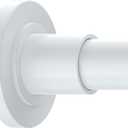 White Shower Curtain Rods - 31-80 Inch Spring Tension Shower Rods for Bathroom, Adjustable, No Drilling, No Rust, Stainless Steel