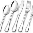 60 Piece Silverware Set for 12, Stainless Steel Flatware Set Tableware Set Inculde Forks Knives Spoons, Mirror Polished Cutlery Set for Home Kitchen and Restaurant Party, Dishwasher Safe