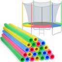 12 Pcs Trampoline Pole Foam Sleeve 35.4" Length 2025 Upgrade Materials Waterproof Trampoline Poles Cover Replacement for Outdoor Accessories (1.26" ID, black)