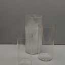 3 Pack Acrylic Cylinder Vase Set, 8" 10" 12" Tall Clear Plastic Flower Vase with Cleaning Sponge, Unbreakable Hurricane Vase for Floor, Desk, Wedding Centerpieces, Living Room, Home Décor