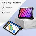 ProCase Smart Case for iPad mini 7 A17 Pro 2024/iPad Mini 6 2021 8.3 Inch iPad mini 7th/6th Gen Case, Hard Back Cover for iPad mini 8.3" 7th Gen A2995/A2996/A2993/6th Gen A2567 A2568 A2569 -Black