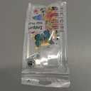 PIXIU Case for iPhone 16 Pro Compatible with Magsafe, Laser Glossy Pattern, Cute Curly Wave Clear TPU Bumper Military Grade Drop Protection Phone Cover for Women/Girls -Butterfly/Floral