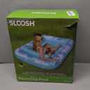 SLOOSH Inflatable Tanning Pool Lounger Float, 70" x 46" Pool Floats Adult with Pillow, 4 in 1 Suntan Tub Raft Floatie,Sunbathing Bed Lounge for Water Blow Up Kids Ball Pit Party Gifts, L-Blue