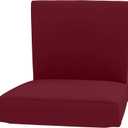 The Heavy Duty Cotton Henriksdal Bar Stool with Backrest Cover Replacement is Made Compatible for IKEA Henriksdal Bar Stool Chair Cover Or Slipcover (Wine Red)