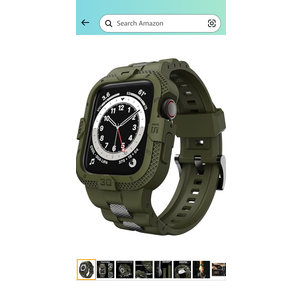 GELISHI Bands Compatible for Apple Watch Band 46mm 45mm 44mm 42mm, Men Sport Rugged Band with Protective Case for Watch Series 10 9 8 7/Series 6 SE 5 4 3 | 46mm
