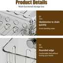 Sink Faucet Organizer, Suction Cup Sink Caddy Rack, Easy to Clean, Sponge Holder for Kitchen Storage
