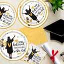Graduation Plates and Napkins, She Believed She Could So She Did Graduation Decorations Black Gold Grad Dinnerware Set for 2026 College High School Congrats Grad Party Decorations, Serve 25