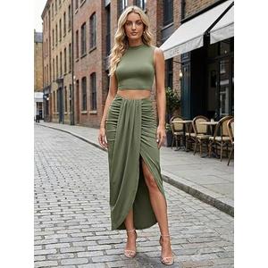 Women's Sexy Spring Summer Dress Two-Piece Set, Perfect for Valentine's Day & Party Wear, size S