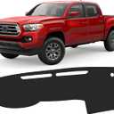 FIILINES Dash Cover for Toyota Tacoma 2016-2023 Accessories Dashboard Mat Dash Cover for Tacoma Accessories Sunshade Nonslip Mesh Protector No Glare Black