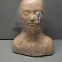 Joyzan Esthetics Mannequin Head with Shoulder, Multi Function Soft PVC Human Hair Makeup Manikin Practice Model Skin Massage Lash Extensions Wig Hat Display Facial Salons Cosmetology School Students