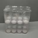 Dandat 16 Pack 30 oz Plastic Jars with Lids Plastic Mason Bottles Container Canister Wide Mouth Cylinders Kitchen Home Organize Storage for Dry Good, Spice, Honey, Candy, Peanut Butter(Clear)