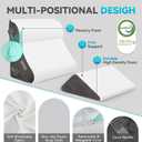 BDEUS 4PCS Bed Wedge Pillow Post Surgery, Orthopedic Sleeping Wedge Pillow Set for Back, Neck and Leg Pain Relief, Acid Reflux, GERD, Memory Foam Support Pillows for After Surgery, White