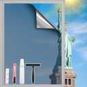 One-Way Window Privacy Film with Tools,Silver 31.49"x78.7"