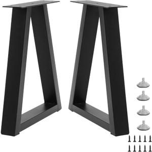 19 '' Trapezoid Metal Table Legs,Replacement Furniture Legs Set of 2 for DIY Coffee Tables, Bench, Modern Desks, Night Stands, Sofa(19.3”H x 13”W)