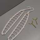 Space Saving Hangers for Closet Organizers and Storage, Heavy Duty White Plastic Clothes Hanger for Shirt Sweater,Collapsible Hanger Holder Stacker,College Dorm Apartment Home Essential, 2 Pack