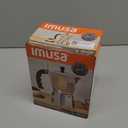 Imusa USA Aluminum Stovetop 6-cup Espresso Maker (B120-43V), Silver