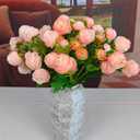 20 Stems Artificial Ranunculus Flowers, Faux Silk Blush Pink & Light Pink Bouquet, Realistic Fake Flowers for Vase, Wedding Centerpieces, Home Table Decor, Bridal Shower, Party Decoration