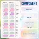 7 x Semi Cured Gel Nail Strips|Works with Any UV/LED Lamps|20 Pcs Gel Nail Stickers|Long-Lasting Two Weeks and Easy to Apply & Remove|Arc Transparent