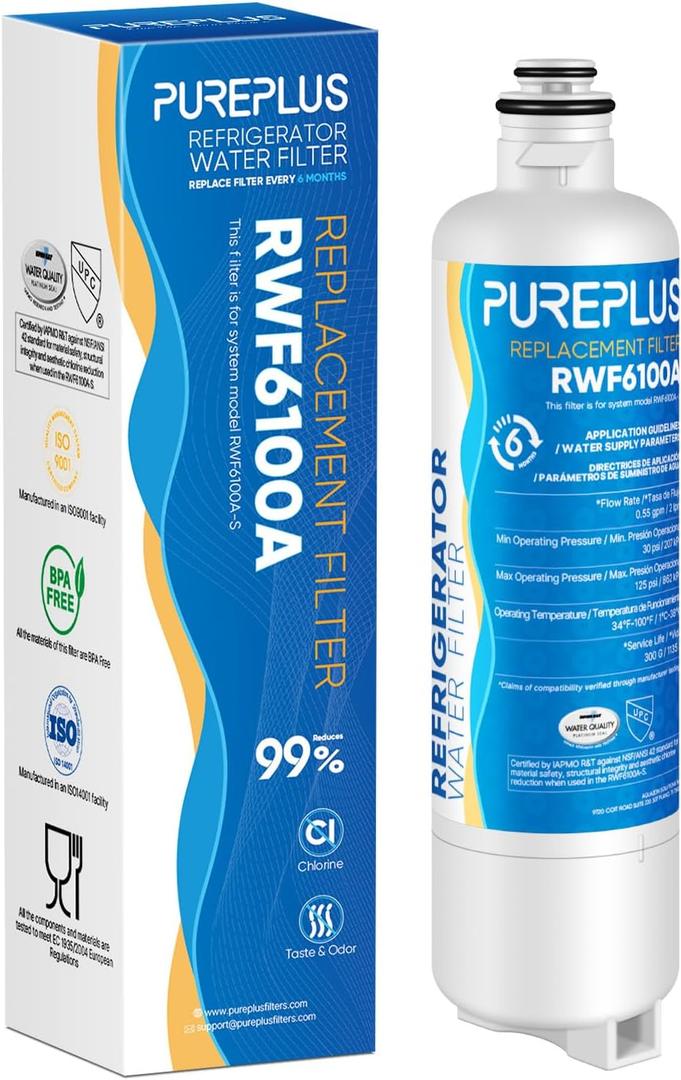 PUREPLUS BORPLFTR50 Replacement for Bosch 11025825 Ultra Clarity Pro Refrigerator Water Filter, Compatible with 12033030, 12028325,11025825, BORPLFTR55, WFC100MF, B36CT80SNS, B36CL80ENS, 1Pack