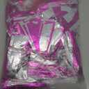 Hanaive 6 Pcs 13 Inch Cheerleading Pom Poms and Large Bows for Girl Cheer Poms Metallic Poms with Handle for Softball Dance (Pink)