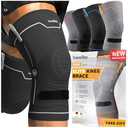 Elite Compression Knee Brace for Women & Men 2-Pack Braces for Women Running Knee Pain, Knee Brace for Men, Support Compression Sleeve, Workout Sports Knee Sleeves Pain Relief - Gray, X-Large