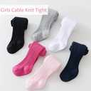 Baby Girls Tights Thick Cable Knit Tight Solid Footed Winter Warm Leggings