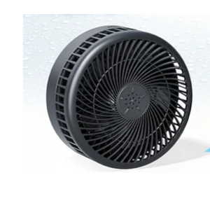 Portable Oscillating Rechargeable Fan, Battery Operated with 4 Speed Settings & Remote Control, Desk Travel Pedestal Fan for Sleeping, Camping, Cruise, RV - Black 8" USB C