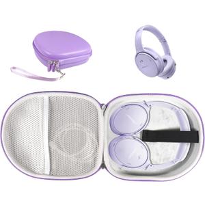 CaseSack Case for Bose QuietComfort Bluetooth Headphones with Microphone, Quiet Comfort 45, 35, 35 II, Replacement Case Only (Purple)