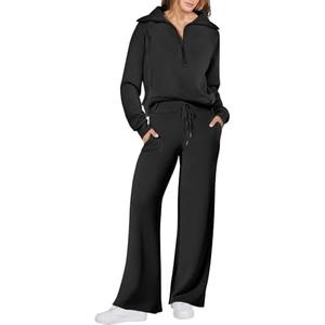 ANRABESS Women 2 Piece Outfits 2025 Fall Fashion Airport Wide Leg Pants Lounge Set Leisure Travel Vacation Clothes Sweatsuits, Size Large ANRABESS Women 2 Piece Outfits 2025 Fall Fashion Airport Wide Leg Pants Lounge Set Leisure Travel Vacation Clothes Sweatsuits, Size Large