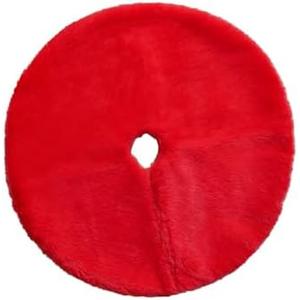 Christmas Tree Plush Skirt Decoration 15" Mini Holiday Tree Round Xmas Tree Skirt for Merry Christmas Tree