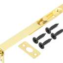 PATIKIL Flush Bolt 8" x 0.71", Stainless Steel French Door Lock Concealed Slide Double Door Latch for Wood Composite Double Door, Gold Tone