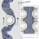 8 Pack Dusty Blue Cheesecloth Table Runner 10Ft Spring Gauze Cheese Cloth Table Runner 120 Inch Boho Sheer Rustic Fabric for Home Decor Bridal Baby Shower Wedding Decoration