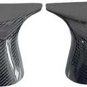 Real Carbon Fiber Side Mirror Caps, Ox Horn Style Replacement Wing Mirror Covers Compatible with Infiniti Q50 Q60 Q70 QX50 QX30 2014-2020