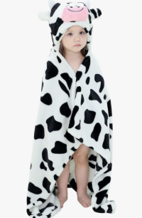 Wearable Blanket Hoodie for Kids Toddlers Hooded Towels Soft Cozy Wearable Throw Blanket Hoodie for Boys Girls Size M