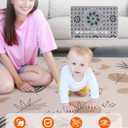 74x50 Playpen Mat Foam Thick, 1 inch Thicker & Waterproof Baby Play Mat for Kids Toddlers Infants Floor Crawling, 1" Cushioning Padded Large Playmat for Indoor Outdoor, Gift for Boys Girls, Boho