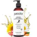 PURA D'OR 16 Oz Organic Deep Tissue Sports Massage - Jojoba, Sunflower, Almond, Grapefruit & Eucalyptus Oils - Alleviate Muscle Soreness