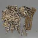 Gerrii 36 Pcs Wood Unfinished Christmas Tree Crafts Wooden Christmas Cutouts Ornaments DIY Wooden Crafts Tree Shape to Paint for Xmas Hanging Decorations Home Winter Decor