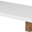 Santa Barbara Design Studio Marble Charcuterie Boards Cheese Board Footed Cutting Board, 15.75" L x 8" W x 2.5" H, White