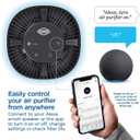 Clorox Smart Air Purifiers for Bedroom Home, True HEPA Filter, Works with Alexa, Small Rooms up to 200 Sq Ft, Removes 99.9% of Viruses, Wildfire Smoke, Mold, Allergies, Dust, AUTO Mode, Whisper Quiet