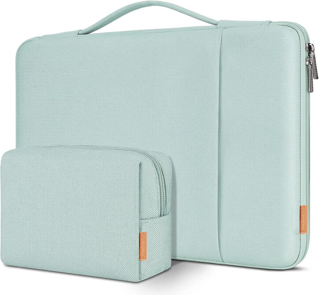 DOMISO 16 inch Laptop Sleeve Case Water Resistant Shockproof Protective Computer Bag for 16" Dell/HP Pavilion Envy/ThinkPad IdeaPad/ASUS Vivobook,Mint Green