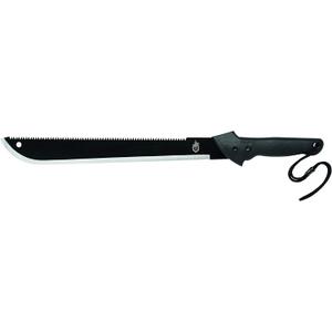 Gerber Gear Gator Machete 25" with Plain Edge Blade and Saw, Gator Grip and Protective Sheath for Gardening, Survival, Hunting, Camping and Bushcraft, Black