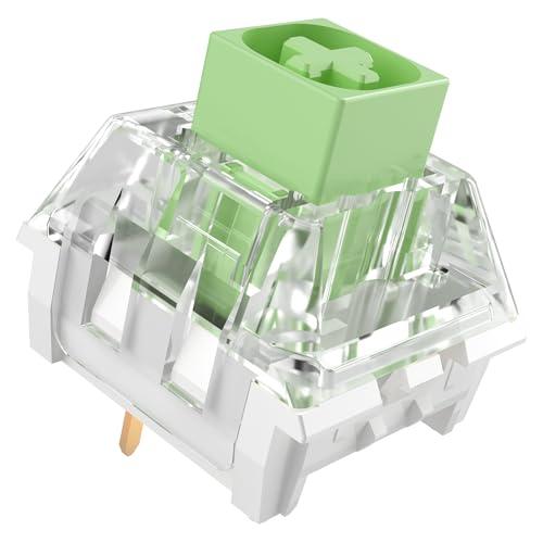 Kailh Box Jade Switches for Mechanical Gaming Keyboard,3-Pin 50gf Clicky/lubed/Dust&Waterproof Switches(90Pcs,Kailh Box Jade)