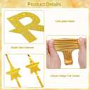 Golden Birthday Party Decorations Set with Happy Golden Birthday Banner, Star Fringe Curtain Backdrop, Balloons, Cake Topper ,Crown Banner Gold Theme Kit for Gold Birthday Party Supplies