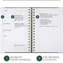 ZICOTO Aesthetic Daily Planner And Notebook With Hourly Schedule - Aesthetic Spiral To do List Notepad For Work/Home to Organize Tasks And Appointments - Stylish School/Office Supplies Book For Women