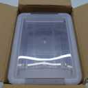 Citylife 1.3 QT 6 Pack Small Storage Bins Plastic Storage Container Stackable Box with Lids for Organizing, Clear White