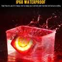 Partsam Led Submersible Trailer Tail Lights Kit, Waterproof 12V Square LED Trailer Lights Halo Glow with Wiring Harness Combination Brake Stop Turn Running License Lights for RV Marine Boat Trailer