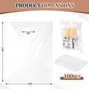Qilery 100 Pcs 20"x24" Extra Large Clear Plastic Shopping Merchandise Bags Bulk with Handles 2 Mil Thick Glossy Retail Packaging Heavy Duty Bags for Small Business, Clothing Stores, Gift Wrapping
